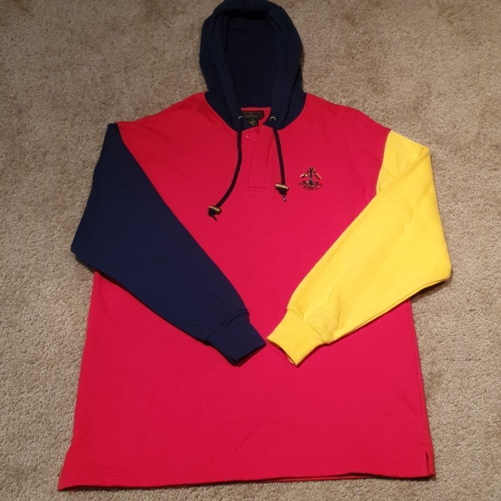 Mens Charter Club Primary Colors Hoodie sz M